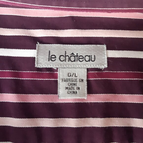le chateau SZ L French Cuff Men's Cotton Striped Shirt ⚡️BUY 3 for $55⚡️ - Picture 4 of 13